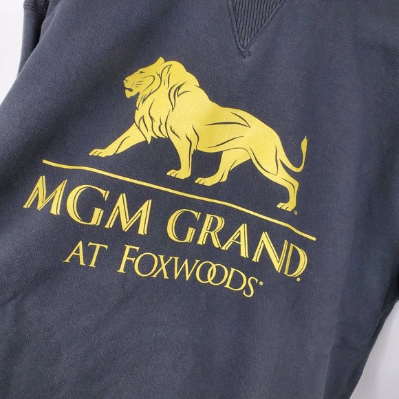 Champion MGM Grand AT Foxwoods Black and Gold Pullover Crewneck Shirt - Picture 9 of 11
